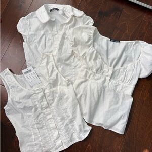 Brandy Melville white top bundle